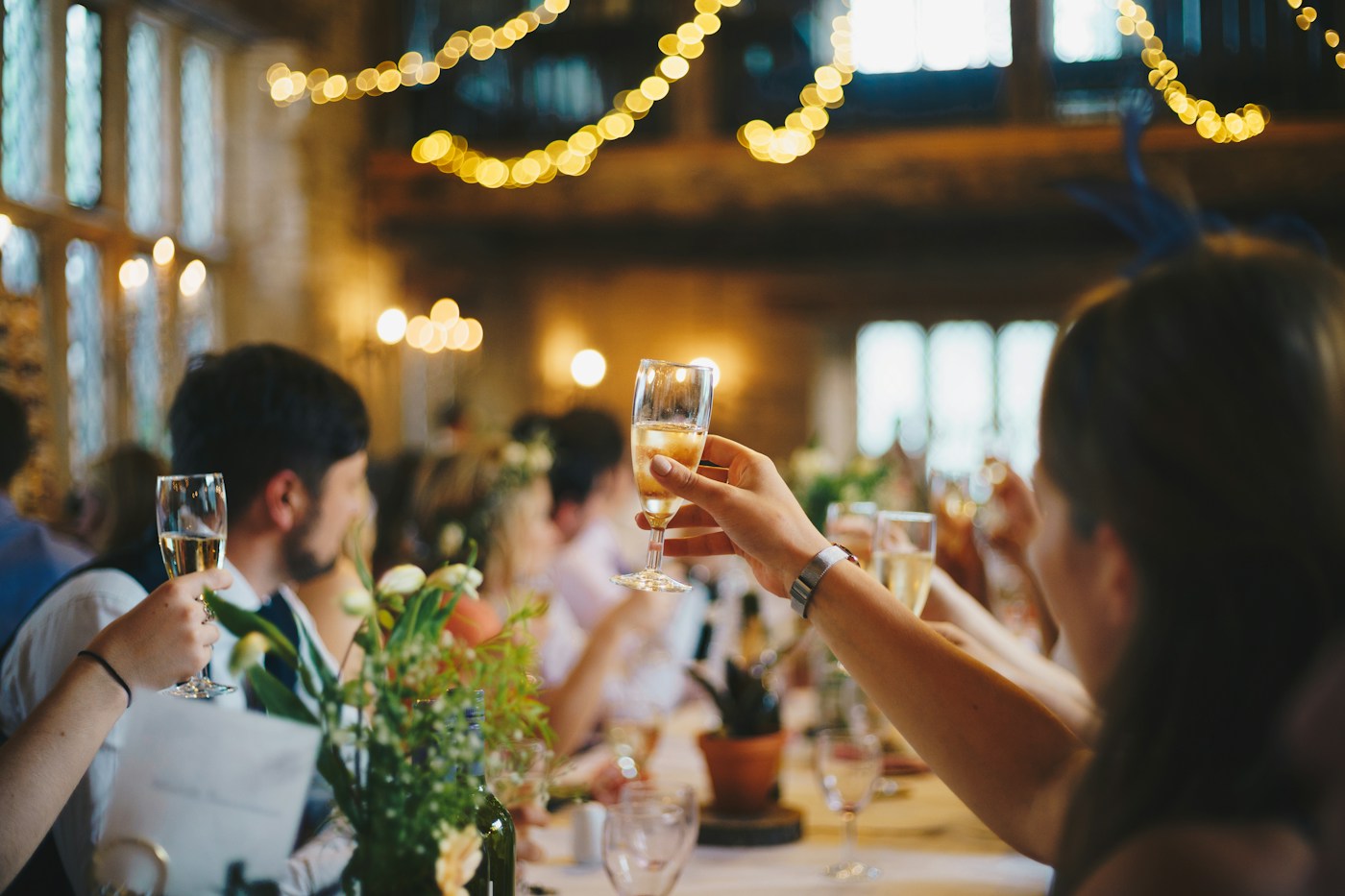 Intimate family gathering on terrace